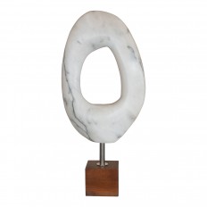 Abstract white marble sculpture